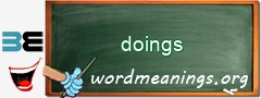 WordMeaning blackboard for doings